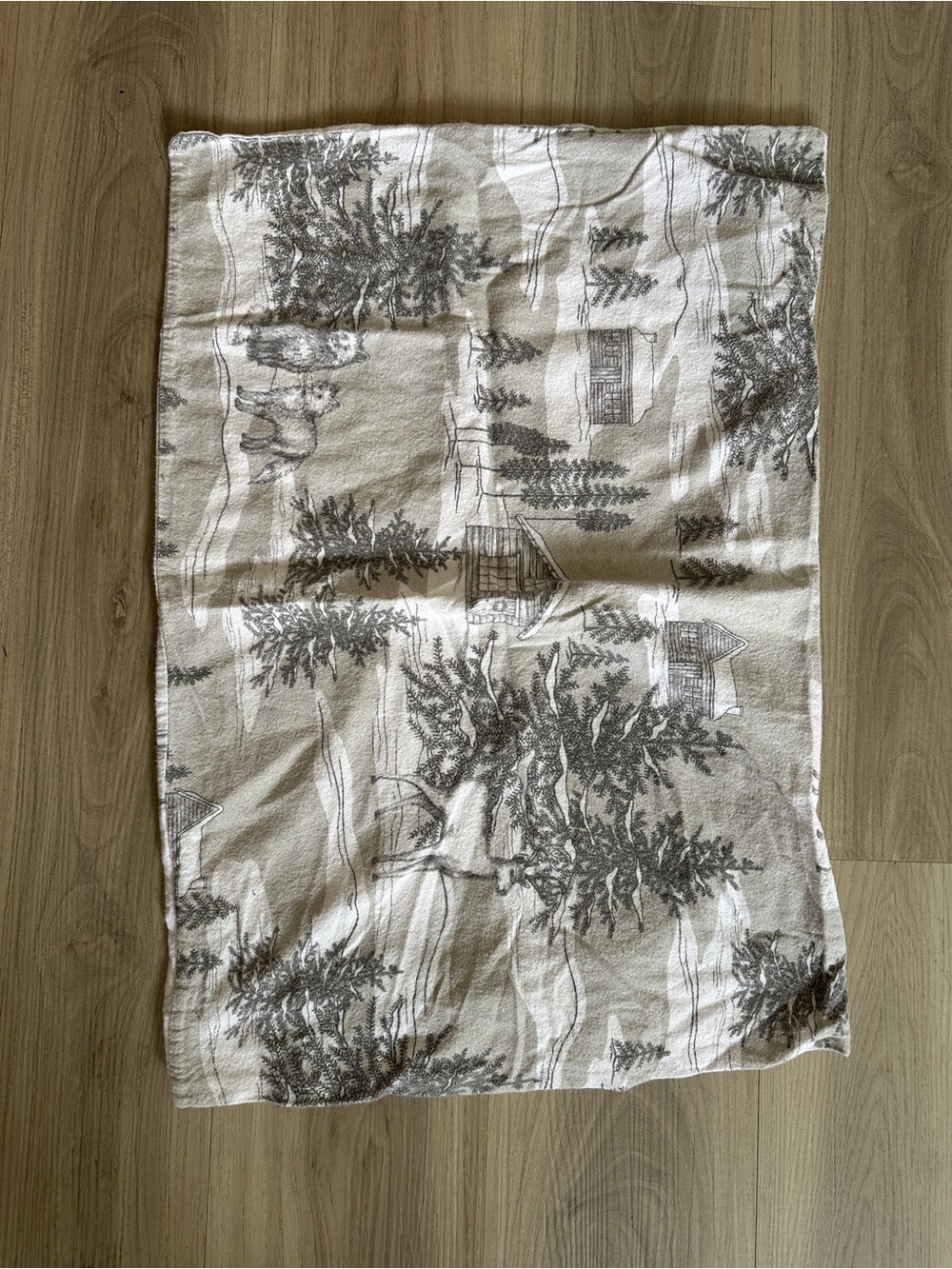 Cabin Pillowcase Rustic Lodge Wildlife Bear Deer Bedding 25.5”